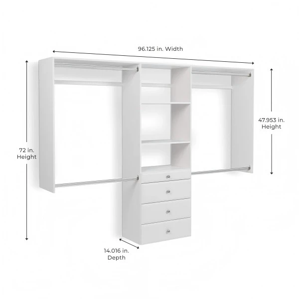 Grid 48 W 96 W Closet System Reach In Sets suppliers